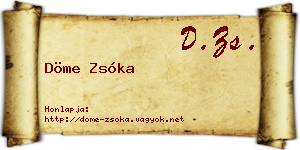 Döme Zsóka névjegykártya